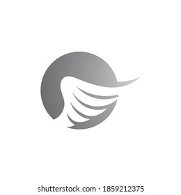 Logotipo de ilustración de ala y diseño vectorial de símbolo