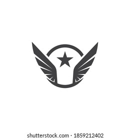 Wing illustration logo and symbol vector design