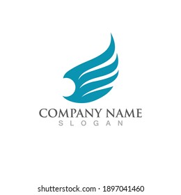 Wing illustration logo and symbol vector design