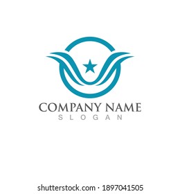 Wing illustration logo and symbol vector design