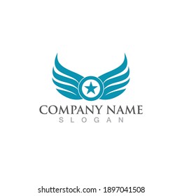 Wing illustration logo and symbol vector design