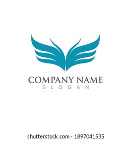Wing illustration logo and symbol vector design