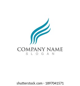 Wing illustration logo and symbol vector design