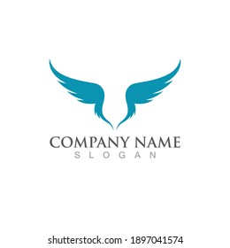 Wing illustration logo and symbol vector design