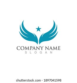 Wing illustration logo and symbol vector design