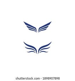 Logotipo de ilustración de ala y diseño vectorial de símbolo