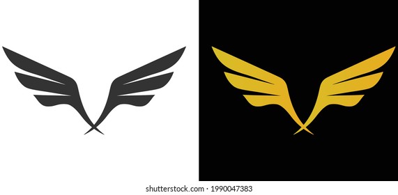 Wing illustration logo vector design