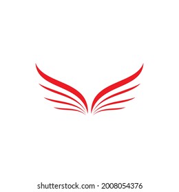 Diseño vectorial del logotipo de la ilustración de ala