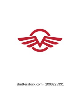 Wing illustration logo vector design