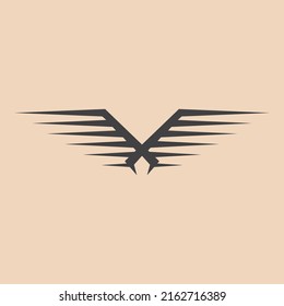 Wing illustration logo vector design