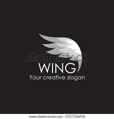 Wing illustration logo vector design