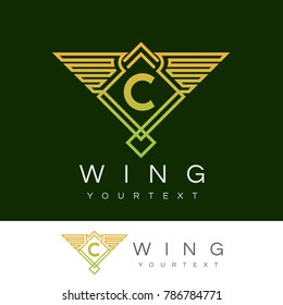 wing initial Letter C Logo design