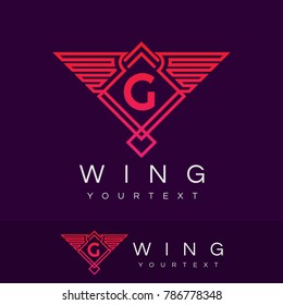 wing initial Letter G Logo design