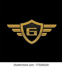 Wings Shields Vector Logo Template Stock Vector (Royalty Free ...