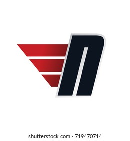 wing initial letter logo template - logotype
