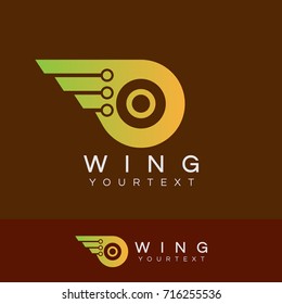 wing initial Letter O Logo design
