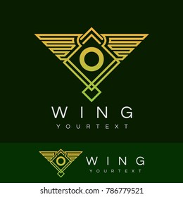 wing initial Letter O Logo design