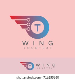 wing initial Letter T Logo design