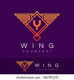 wing initial Letter Y Logo design