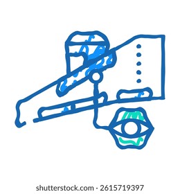 wing inspection aircraft doodle icon sketch vector. wing inspection aircraft sign. isolated symbol illustration