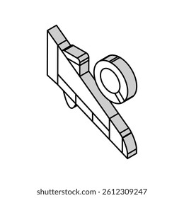 wing inspection aircraft isometric icon vector. wing inspection aircraft sign. isolated symbol illustration