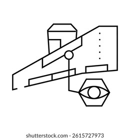 wing inspection aircraft line icon vector. wing inspection aircraft sign. isolated contour symbol black illustration