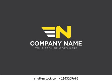 wing letter n logo, icon, symbol