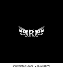 wing letter r logo, icon, symbol