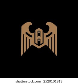 Wing and letter A real estate logo is perfect for corporate identity, community, business name, and more.