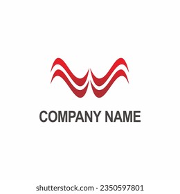 Wing letter w abstract logo vector image