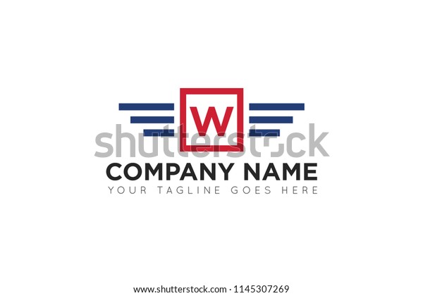 wing letter w logo, icon,\
symbol