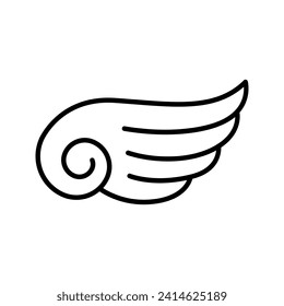 Wing line icon vector design