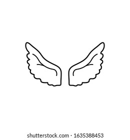Wing line icon. Vector illustration