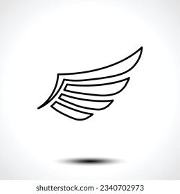 Wing line icon. Vector illustration