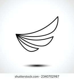 Wing line icon. Vector illustration