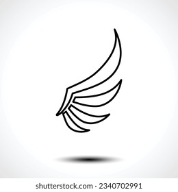 Wing line icon. Vector illustration