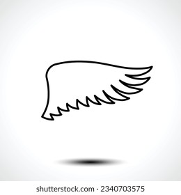 Wing line icon. Vector illustration.