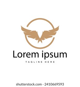 Diseño de silueta negra logotipo de ala blanca simple alas de pájaro minimalista ilustración de vector plantilla