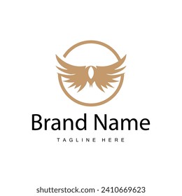 Wing logo black silhouette design simple minimalist bird wings vector illustration template