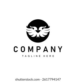 wing logo black silhouette design minimalist animal wings with simple black concept for business symbol or product brand template
