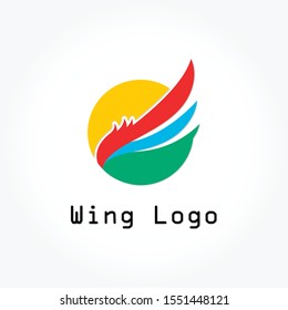 wing logo concept vector illustration