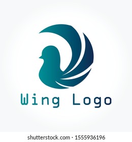 wing logo concept vector illustration