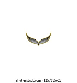 Wing Logo Design, Airways Logo Design In Black Gradiant Color And Golden Outline