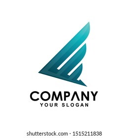 Wing logo design, Wing bird logo template, Airline Logo concept