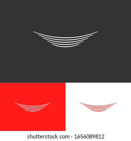 Wing logo design concept. Freedom logomark illustration. Can representing sport, eagle, wild, outdoor.