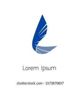 wing logo design, simple concept vector icon wings. suitable for brand labels.