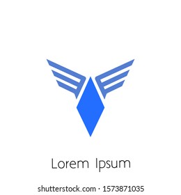wing logo design, simple concept vector icon wings. suitable for brand labels.