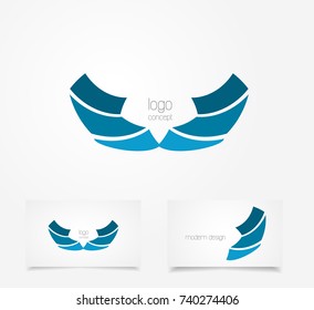 Wing logo design template