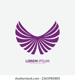Wing logo design template. Abstract emblem. Corporate business sign. Vector illustration. wings logo icon