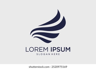 Wing logo design template with creative idea